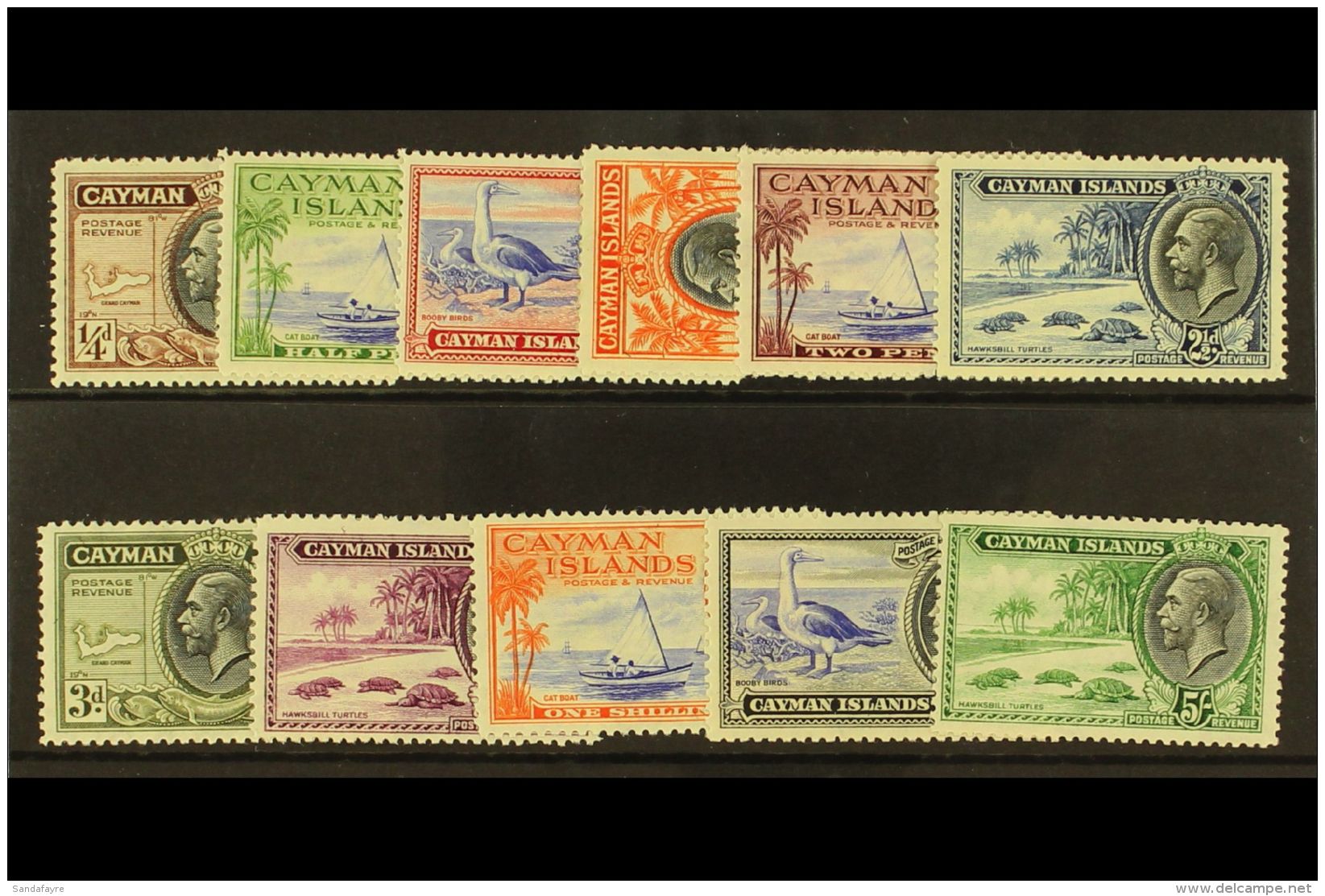 1935 Pictorial Set To 5s, SG 96/106, Fine Mint, The 6d To 5s Are Never Hinged. (11) For More Images, Please Visit... - Cayman Islands