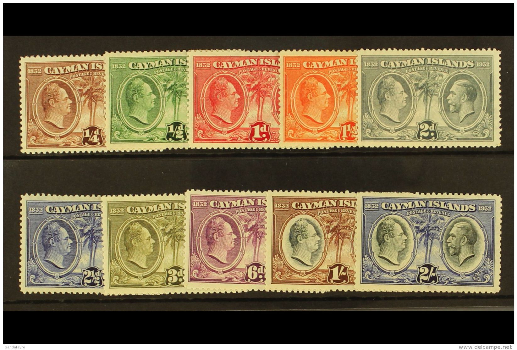 1932 Centenary Set To 2s, SG 84/93, Fine Mint. (10) For More Images, Please Visit... - Iles Caïmans