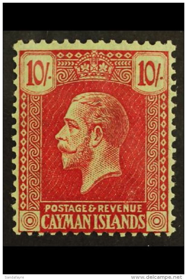 1926 10s Carmine On Green, SG 83, Fine Mint.  For More Images, Please Visit... - Cayman Islands