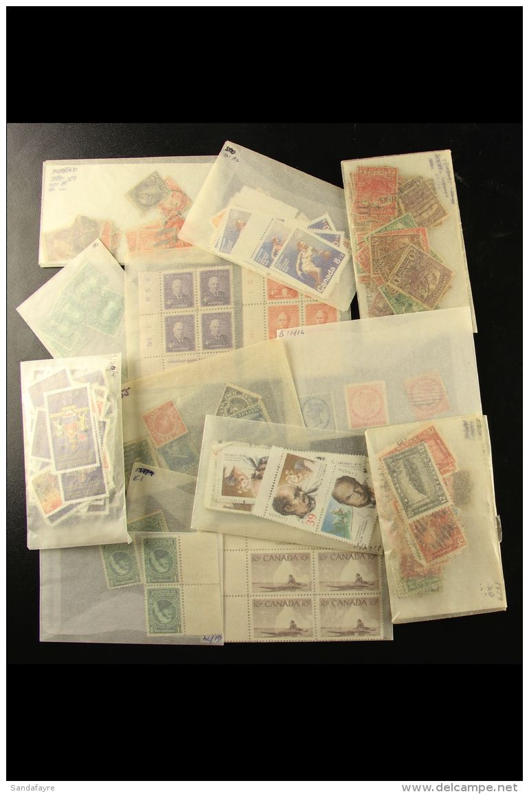 SUBSTANTIAL ACCUMULATION IN GLASSINE ENVELOPES With Canada QV To 1990's, Generally Sorted By Issue Into Hundreds... - Autres & Non Classés