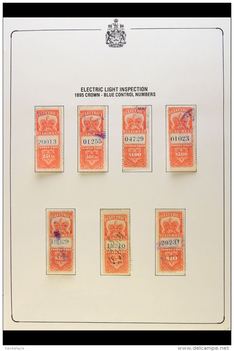 REVENUE STAMPS 1884-1967 COLLECTION On Pages, Mostly All Different, Some Mint But Mainly Used Stamps, Inc Electric... - Autres & Non Classés