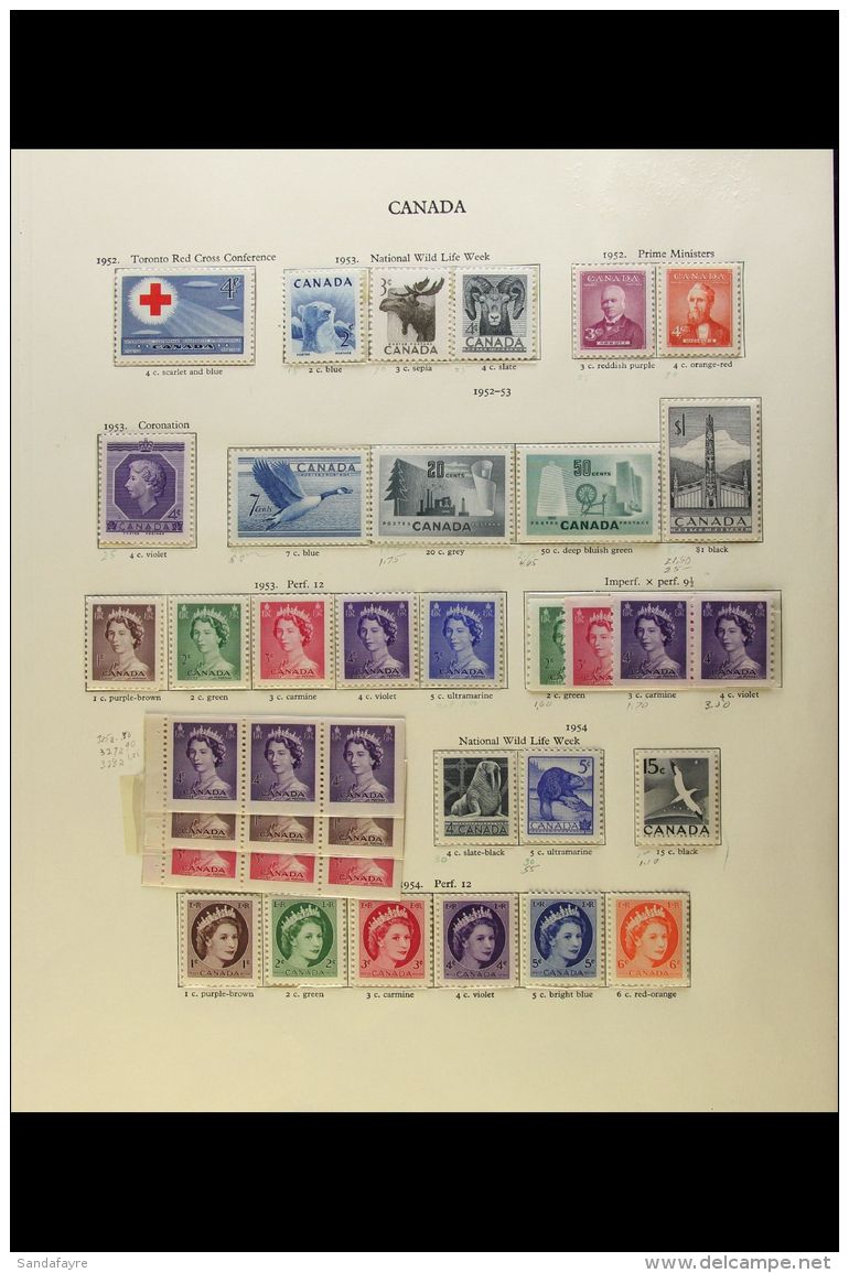 FINE NEVER HINGED MINT QEII COLLECTION 1952/62 On Printed Album Pages, Largely Complete For Basic Issues For The... - Other & Unclassified