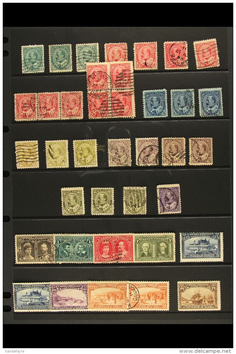 1903-12 KEVII COLLECTION On A Stock Page. Inc 1903-12 Complete Definitive Set With Additional Shades To 20c, Plus... - Other & Unclassified