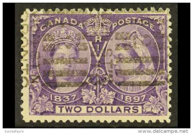 1897 $2 Deep Violet Jubilee, SG 137, Used With Light Roller Cancel, Shortish Perf At Left. For More Images, Please... - Autres & Non Classés