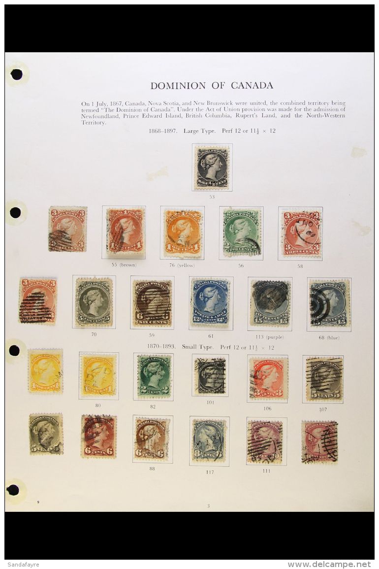 1868-1897 USED VICTORIA COLLECTION Presented On A Trio Of Pages. An Attractive Shaded Range That Includes 1868-92... - Other & Unclassified