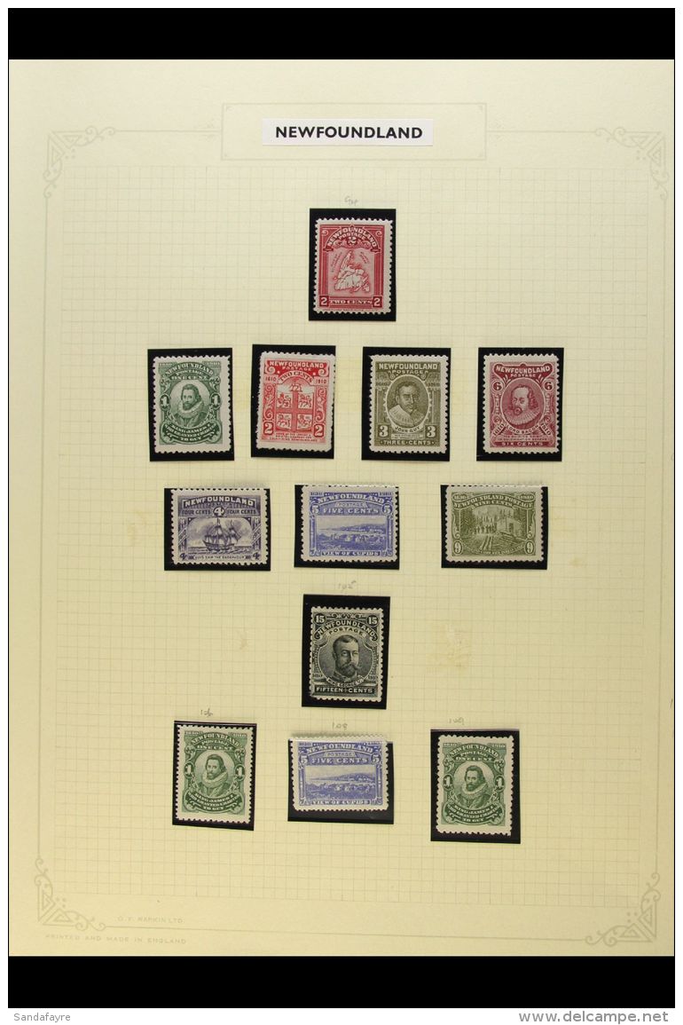 1908-1947 FINE MINT COLLECTION In Hingeless Mounts On Leaves, ALL DIFFERENT, Inc 1908 2c Map, 1910 Perf 12 Set To... - Other & Unclassified