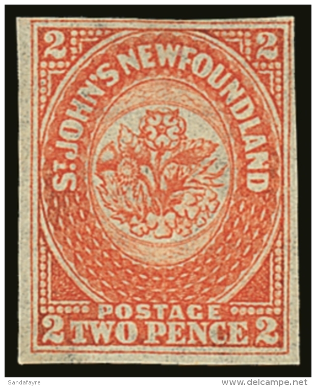 1860 2d Orange - Vermillion, SG 10, 4 Margin, Very Fine Mint, No Gum For More Images, Please Visit... - Autres & Non Classés