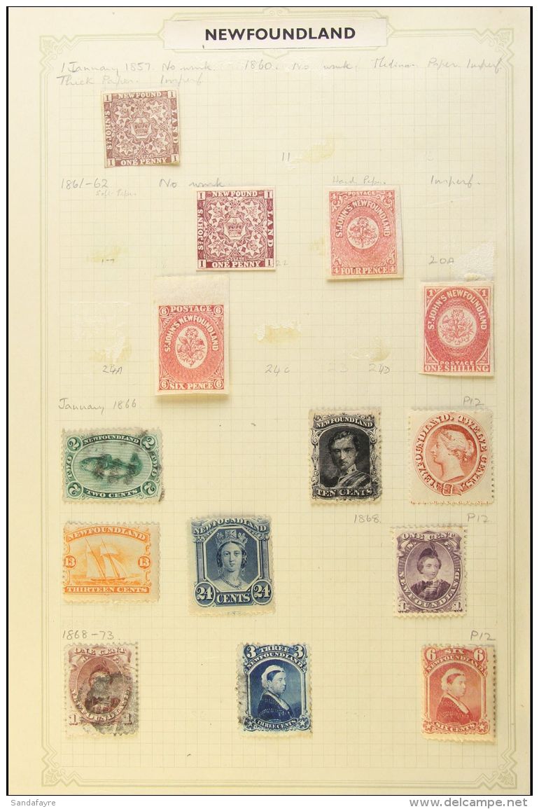1857-1918 MINT &amp; USED COLLECTION On Small Album Pages. Includes 1861-4 Mint Range To 1s, 1865-71 Set (less 5c)... - Other & Unclassified