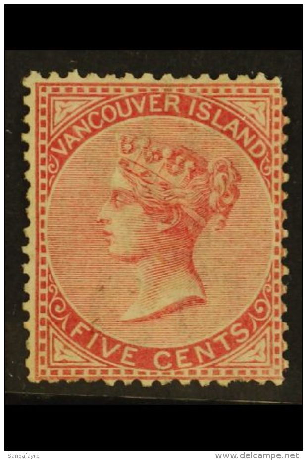 1865 5c Rose Perf 14 (SG 13, Unitrade 5), Mint, A Few Shortish Perfs, Fresh Colour. For More Images, Please Visit... - Other & Unclassified