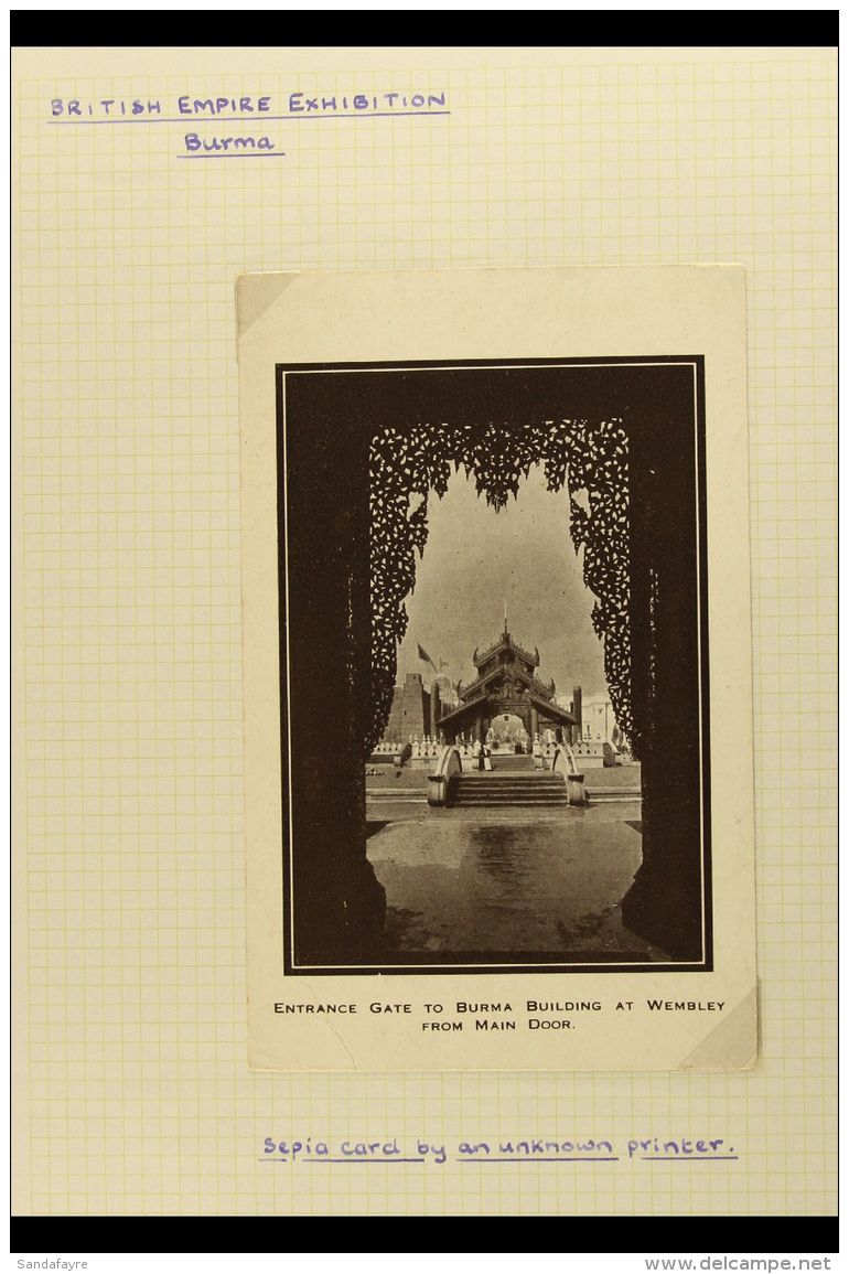 1924/5 EMPIRE EXHIBITION POSTCARDS From An Amazing British Empire Exhibition Postcard Collection, We See... - Birmanie (...-1947)