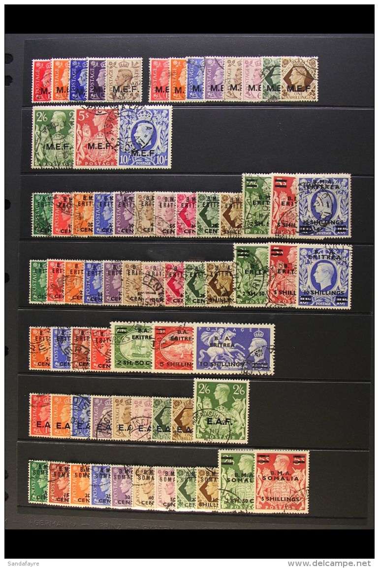 1942 - 1951 COMPLETE FINE USED COLLECTION Lovely Fresh Mint Collection With 1942 MEF Cairo Printing, 1943 Harrison... - Italian Eastern Africa