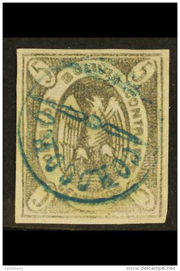 1867-68 5c Violet Condor (Scott 3, SG 10b), Fine Used With Nice Circular "Corocoro" Postmark In Blue, Four Large... - Bolivie