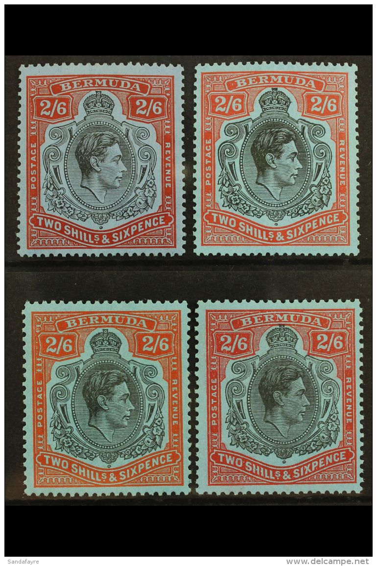 1938-53 ALL DIFFERENT 2s6d "Key Plate" MINT SELECTION. Includes SG 117, 117b, 117c &amp; 117d. A Lovely, Very Fine... - Bermudes