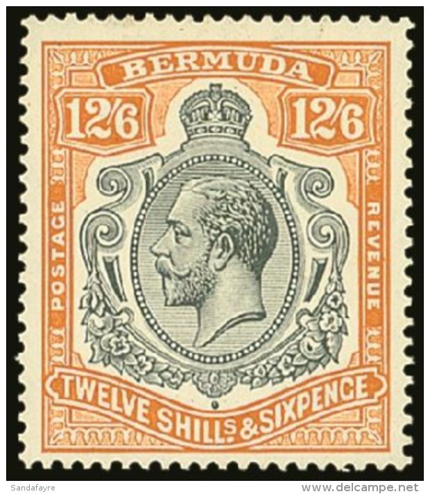 1932 12s6d Grey And Orange, SG 93, Superb Mint. For More Images, Please Visit... - Bermudes