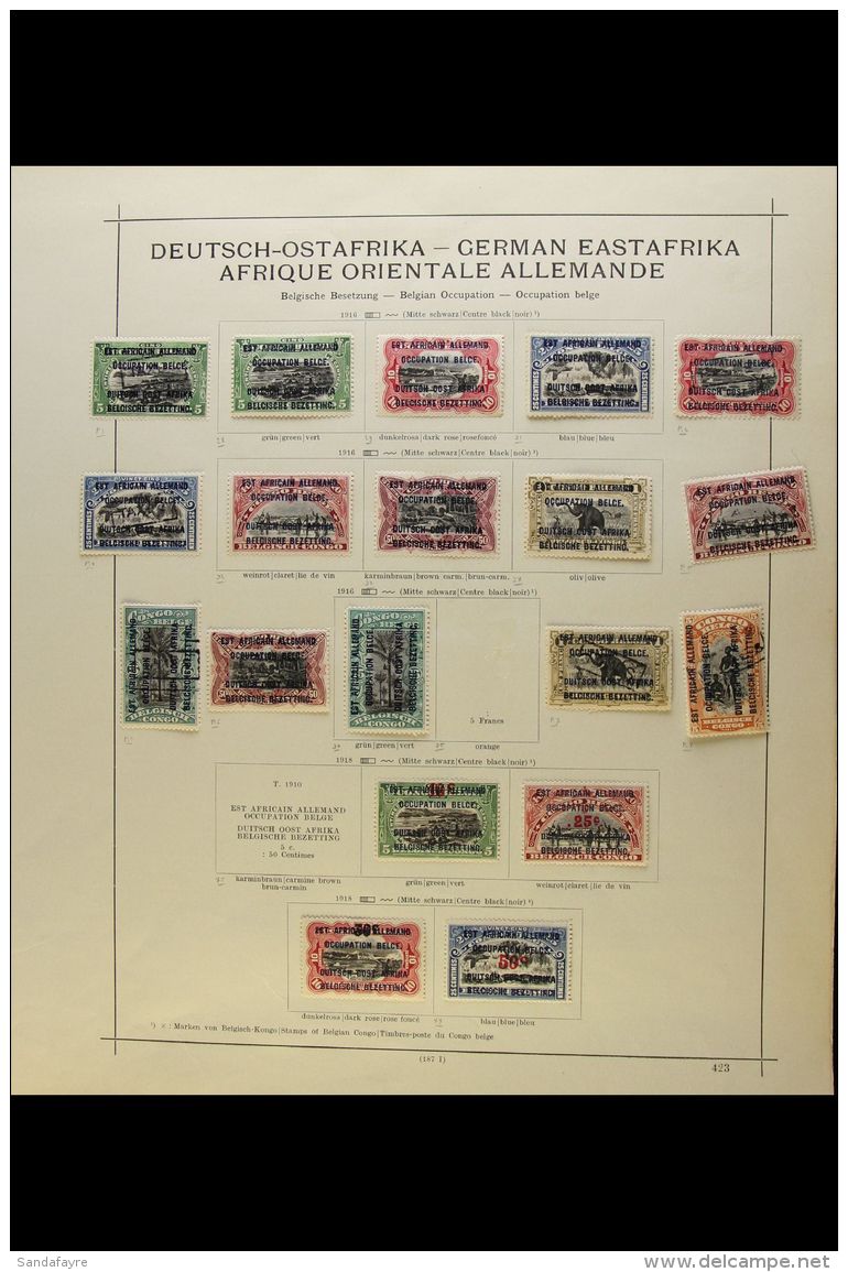 RUANDA-URUNDI 1916-56 ALL DIFFERENT MINT Collection On Album Pages, Includes 1916 (Nov) Occupation Opt Set To 1fr... - Other & Unclassified