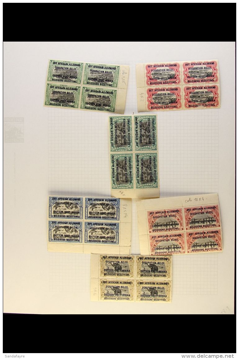 RUANDA - URUNDI 1916-1960 COLLECTION On Leaves, Mint &amp; Used (often Both Examples), Inc 1916 Opts Set Mint,... - Other & Unclassified