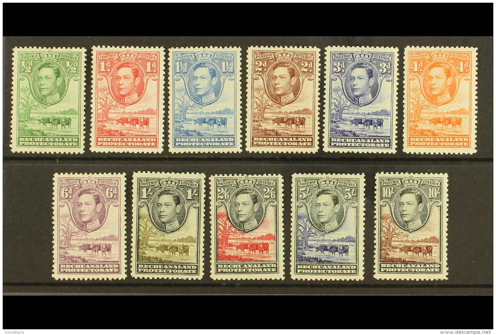 1938-52 Pictorials Complete Set, SG 118/28, Very Fine Mint, Fresh. (11 Stamps) For More Images, Please Visit... - Other & Unclassified