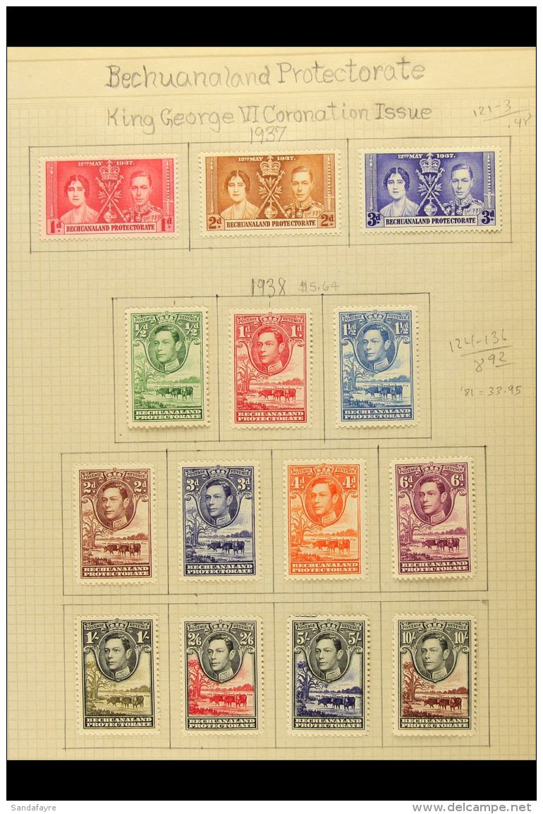 1925-1958 FINE MINT All Different Collection On Leaves. Note 1932 Set To 1s Plus Dues Set; 1935 Jubilee Set;... - Other & Unclassified