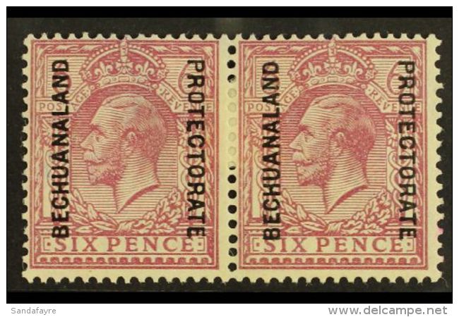 1925 6d Purple On Ordinary Paper, Ovptd, SG 97, Very Fine Mint Pair. For More Images, Please Visit... - Other & Unclassified
