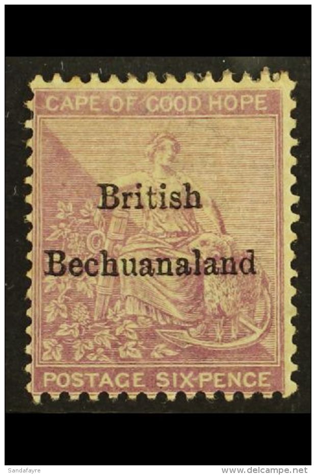 1885 6d Reddish Purple, Overprinted, SG 7, Very Fine Mint. For More Images, Please Visit... - Other & Unclassified
