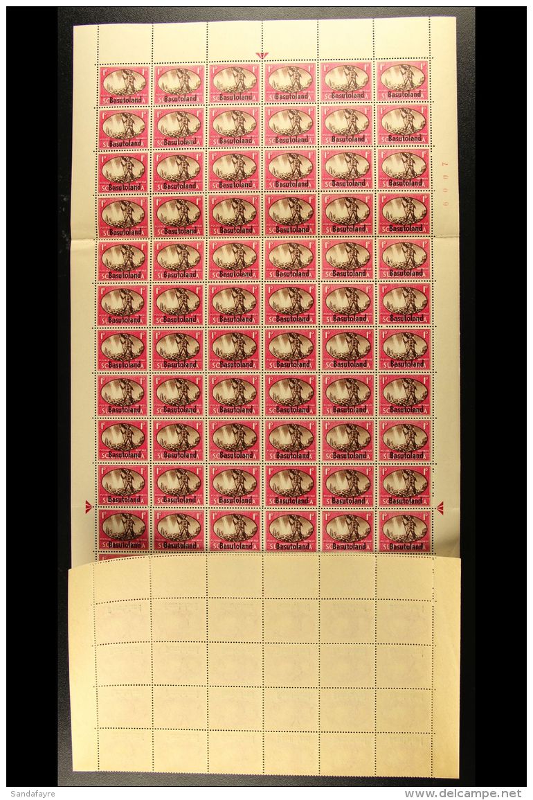 1945 Victory Set, SG 29/31, In COMPLETE SHEETS OF SIXTY PAIRS. Some Positional Varieties Including 1d "Barbed... - Other & Unclassified