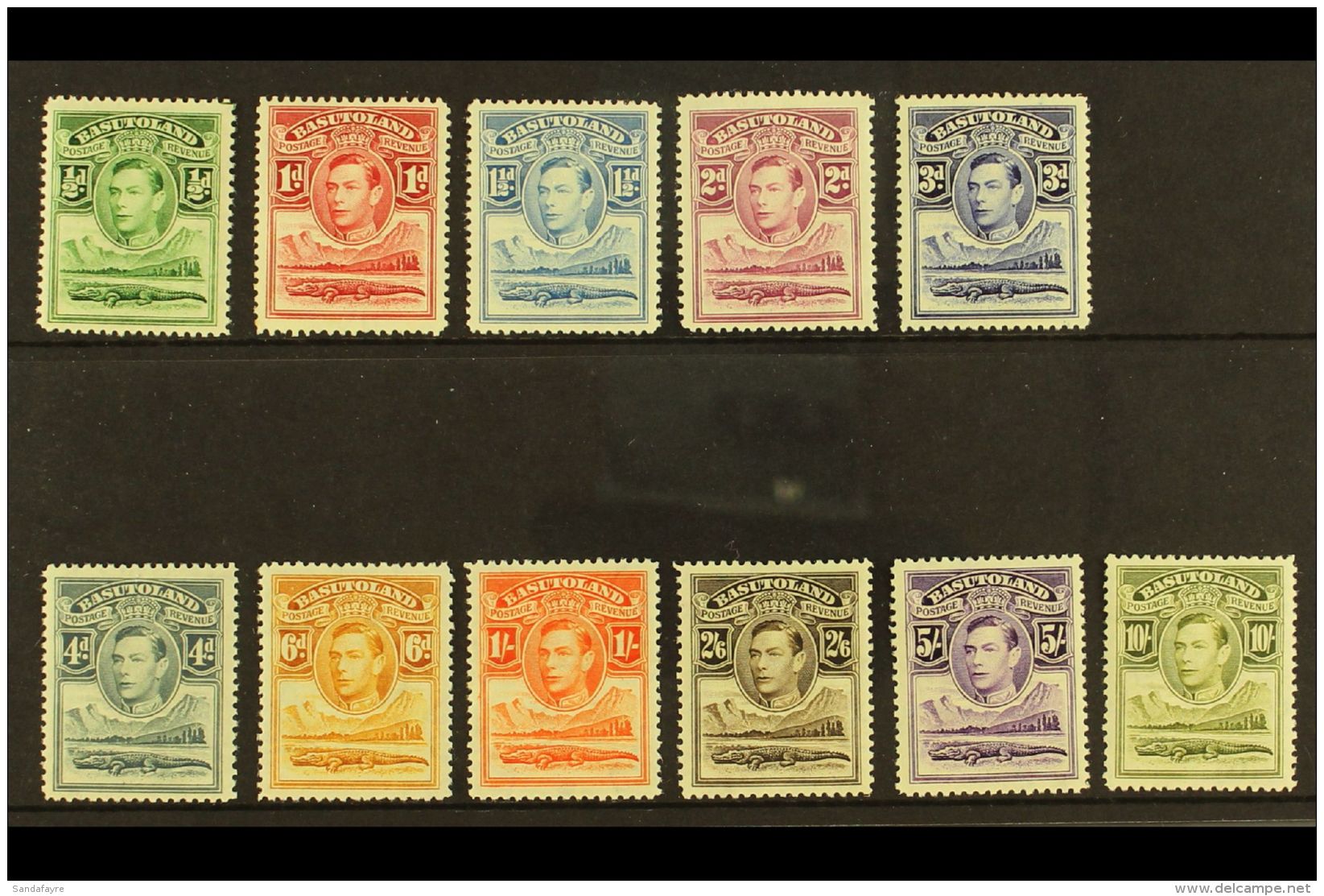 1938 Nile Crocodile Definitive Set, SG 18/28, Fine Mint (11 Stamps) For More Images, Please Visit... - Other & Unclassified