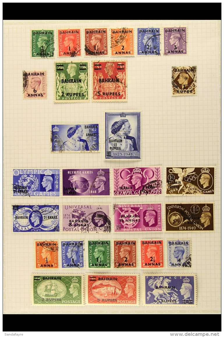 1934-1959 ALL DIFFERENT COLLECTION On Leaves, Mint And Used, Generally Fine And Fresh. Note 1934-37 To 4a; 1942-45... - Bahreïn (...-1965)