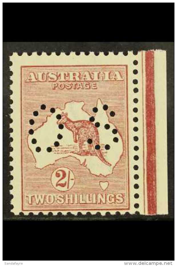 OFFICIAL 1923-24 2s Maroon Kangaroo, SG O77, Fine Mint Marginal Example, Very Fresh. For More Images, Please Visit... - Autres & Non Classés