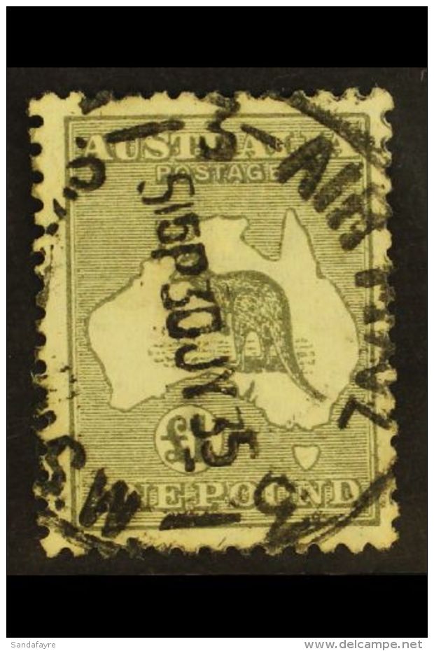 1923-4 &pound;1 Grey, 'Roo, Die IIB, Wmk Narrow Crown, SG 75, Good To Fine Used With Dated C.d.s. Postmark. For... - Other & Unclassified
