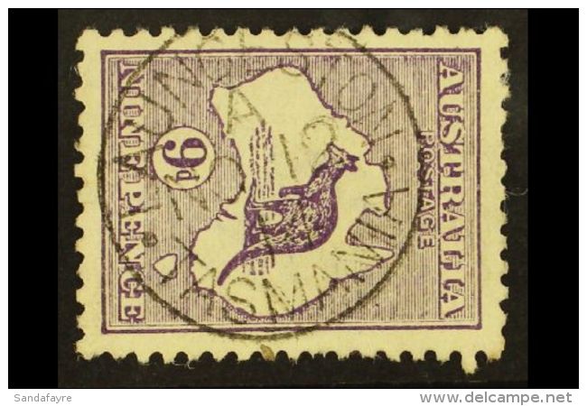 1913-14 9d Violet, 'Roo, First Watermark, SG 10, VFU With Fine, Launceton, Tasmania C.d.s. Postmark. For More... - Other & Unclassified