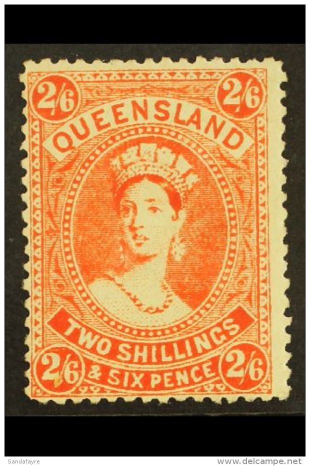 QUEENSLAND 1907-11 2s6d Reddish Orange, SG 309b, Lightly Hinged Mint Example Of This Scarce, Attractive Shade. For... - Other & Unclassified