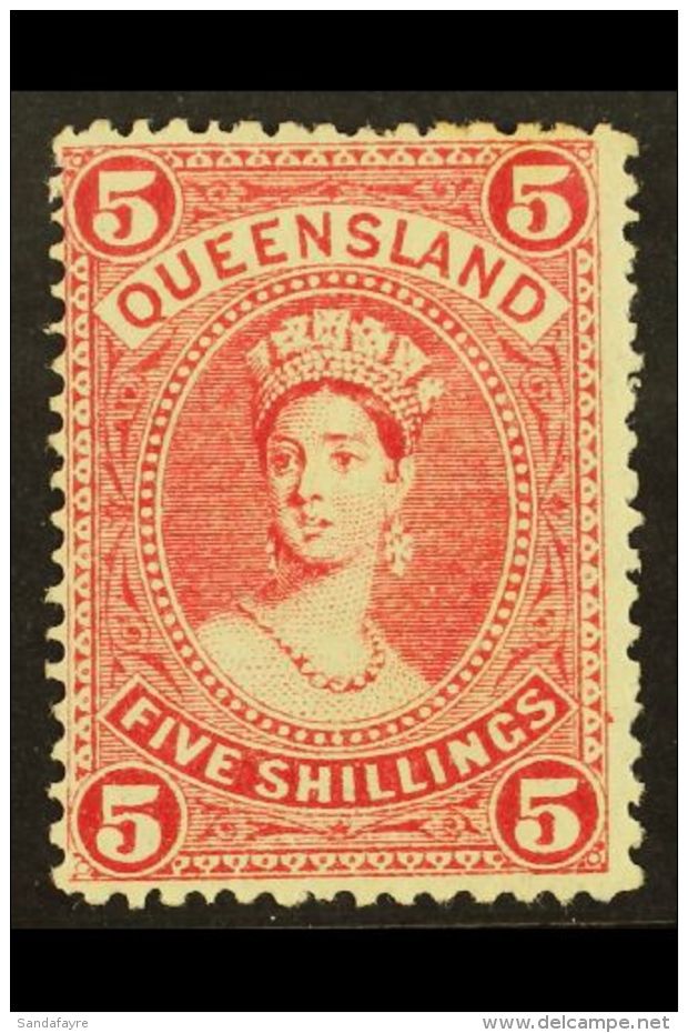 QUEENSLAND 1907-11 5s Rose, SG 310, Very Fine Mint. For More Images, Please Visit... - Other & Unclassified