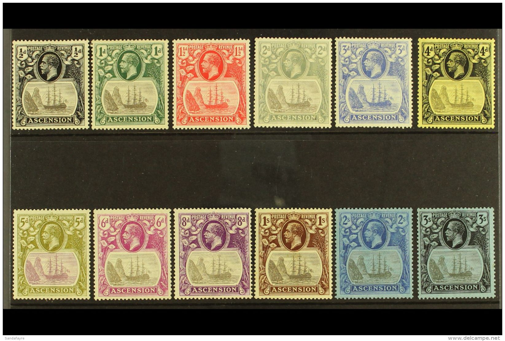 1924-33 Definitives Complete Set, SG 10/20, Very Fine Mint. (12 Stamps) For More Images, Please Visit... - Ascension (Ile De L')