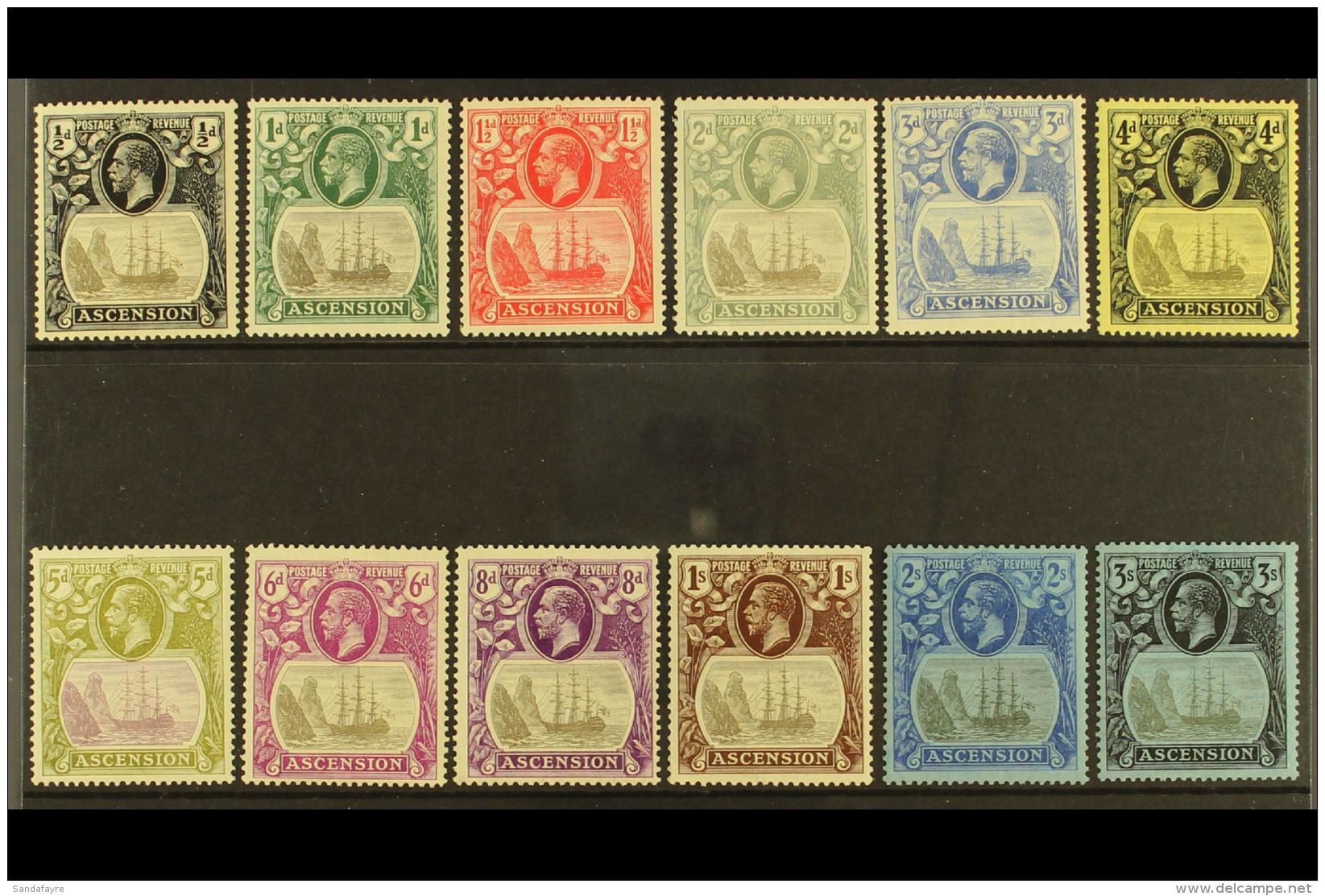 1924-33 Badge Of St Helena Set, SG 10/20, Mostly Fine Mint With Some Very Light Gum Tone (12 Stamps) For More... - Ascension (Ile De L')