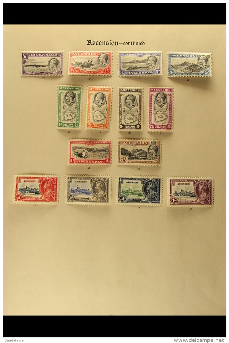 1922-1935 FINE MINT COLLECTION ON "NEW IMPERIAL" LEAVES All Different. With 1922 Set To 3d; 1924-33 Range To 1s;... - Ascension (Ile De L')