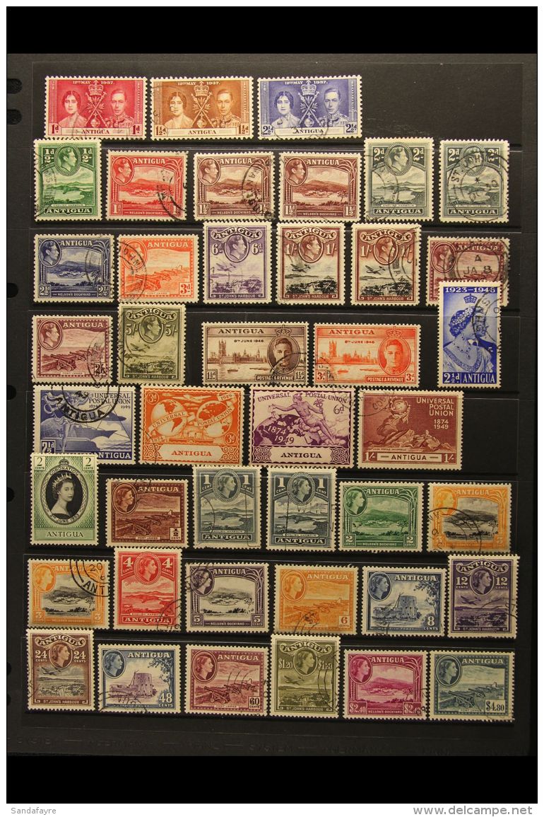 1937-62 USED COLLECTION On A Stock Page. Includes 1938-51 Definitive Set To 5s Incl Both 1s And 2s6d Shades,... - Other & Unclassified