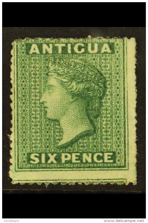 1862 6d Blue-green Rough Perf, No Wmk, SG 1, Unused No Gum, Fresh Appearance. An Attractive Example Of This Scarce... - Autres & Non Classés