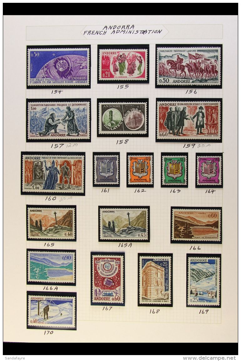 FRENCH ISSUES 1962-1998 COMPREHENSIVE SUPERB NEVER HINGED MINT COLLECTION In Hingeless Mounts On Leaves, All... - Autres & Non Classés