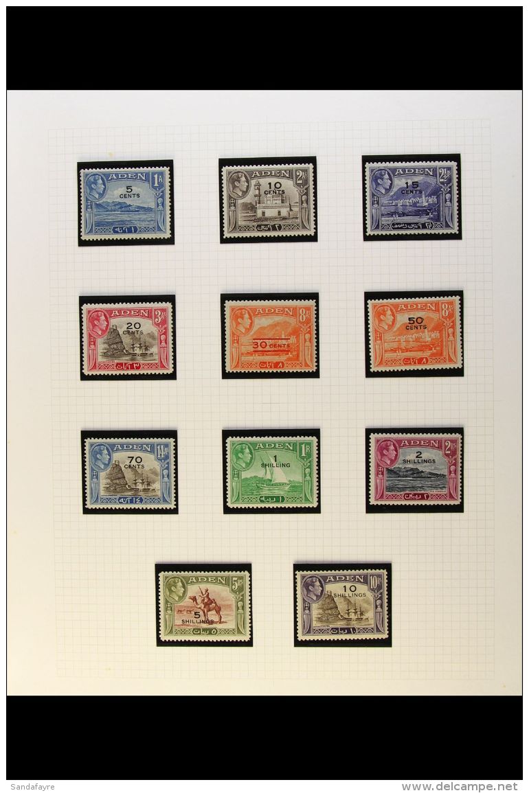 1942-1951 KGVI MINT RANGE OF SETS Incl. Aden 1951 Surcharges, Kathiri State 1942 Defins Set, 1948 Royal Silver... - Aden (1854-1963)