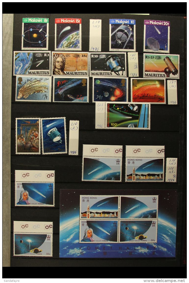 ASTRONOMY HALLEY'S COMET 1984-1986 World Superb Never Hinged Mint Collection Of All Different Complete Sets &amp;... - Non Classés