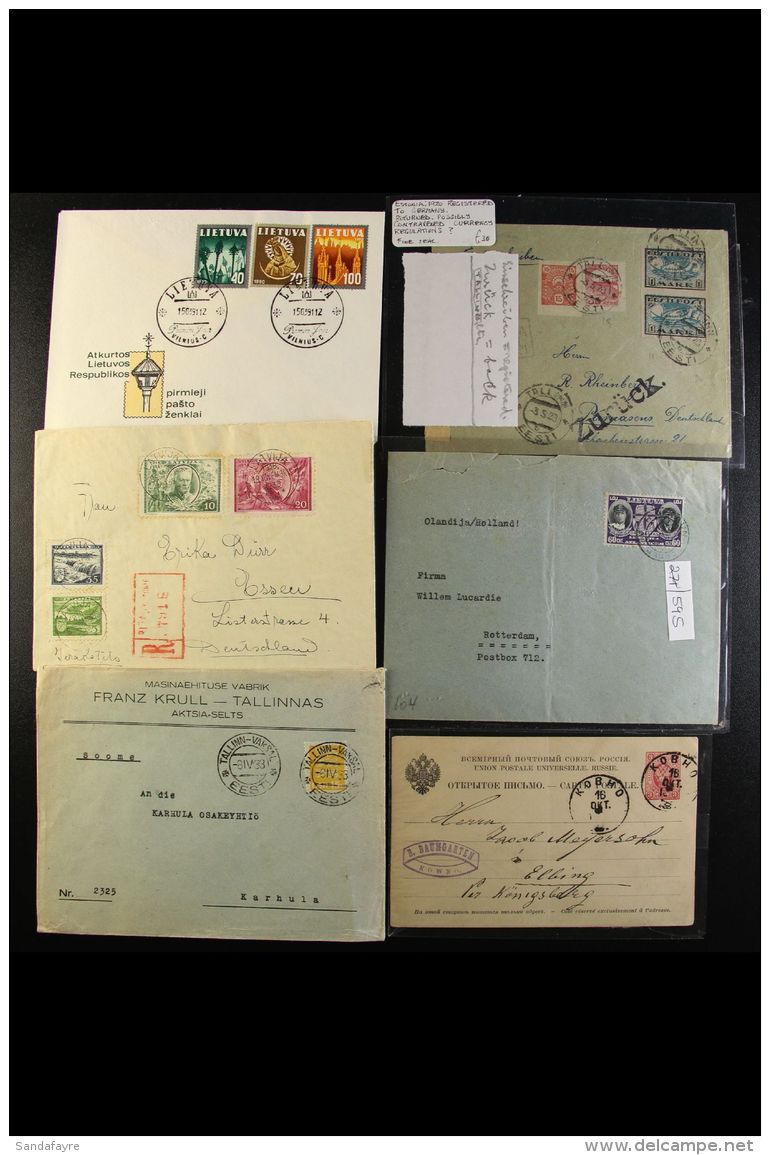 BALTIC COUNTRIES COVERS COLLECTION 1890s- 2000s. Covers &amp; Card Collection, Mainly Modern Lithuania With A Few... - Other & Unclassified