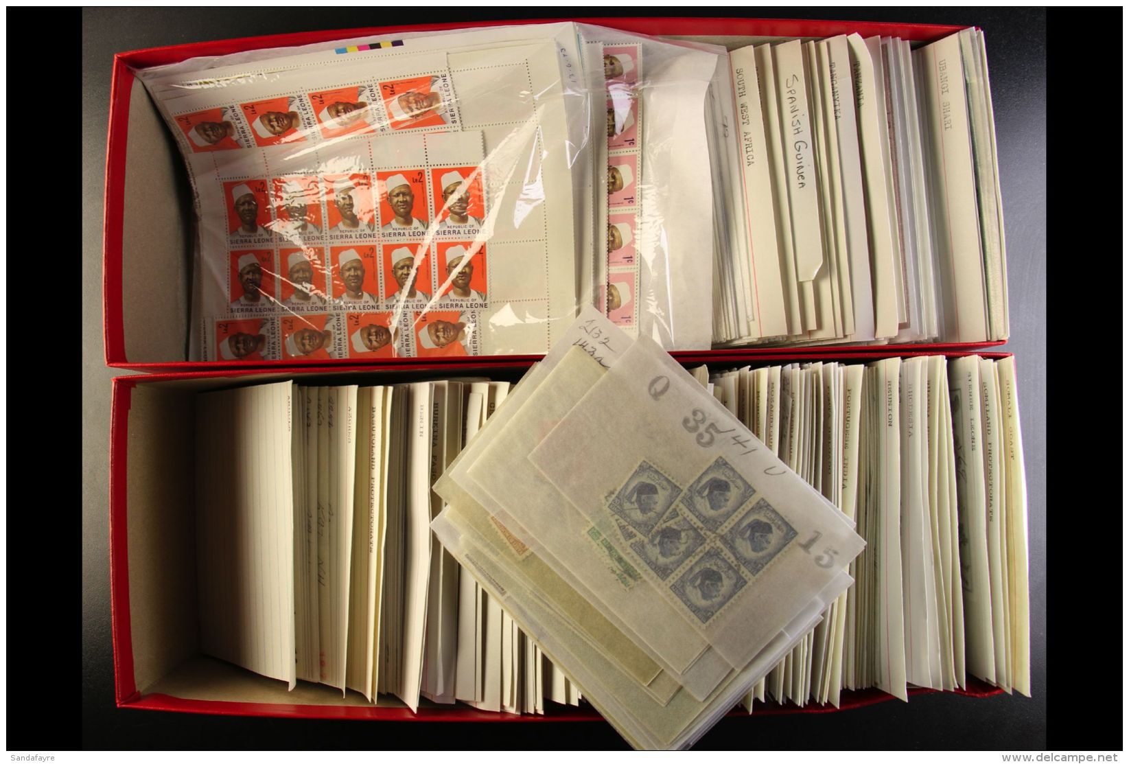 AFRICAN NATIONS EX DEALERS STOCK We See Two Boxes Stuffed With Glassines Containing An African Nations, QV To QEII... - Otros & Sin Clasificación