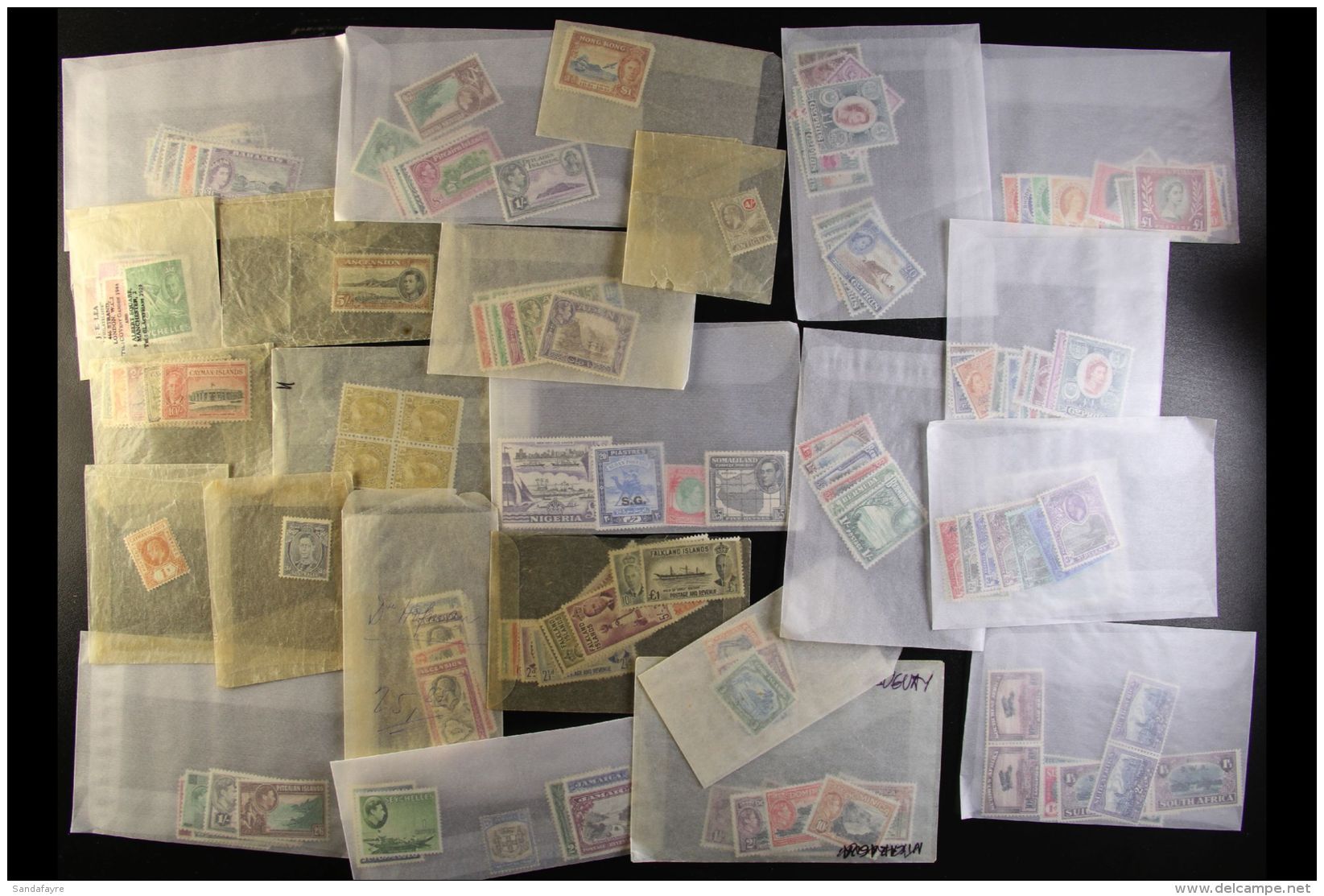 BRITISH COMMONWEALTH - MINT HOARD Mostly Complete Sets, Geo V To QEII Fresh Mint/NHM In Glassine Packets In Small... - Andere & Zonder Classificatie