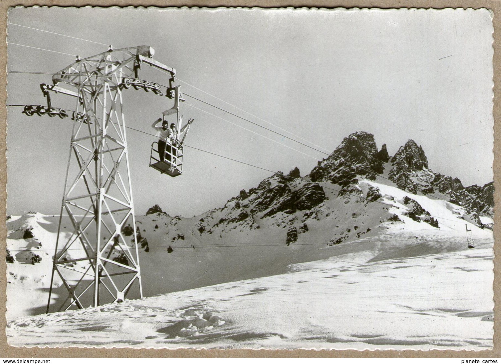 73 / MERIBEL - Télébenne (animée) De La Saulire - Vallée Des Allues (début Années 50) - Otros & Sin Clasificación