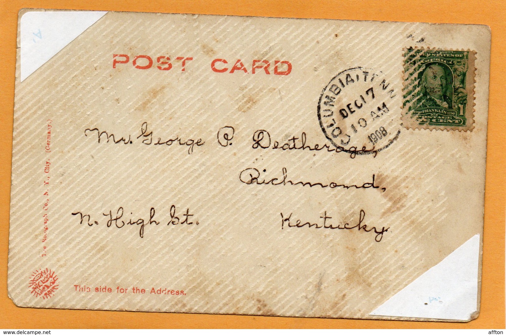 Palm Beach FL 1908 Postcard - Palm Beach
