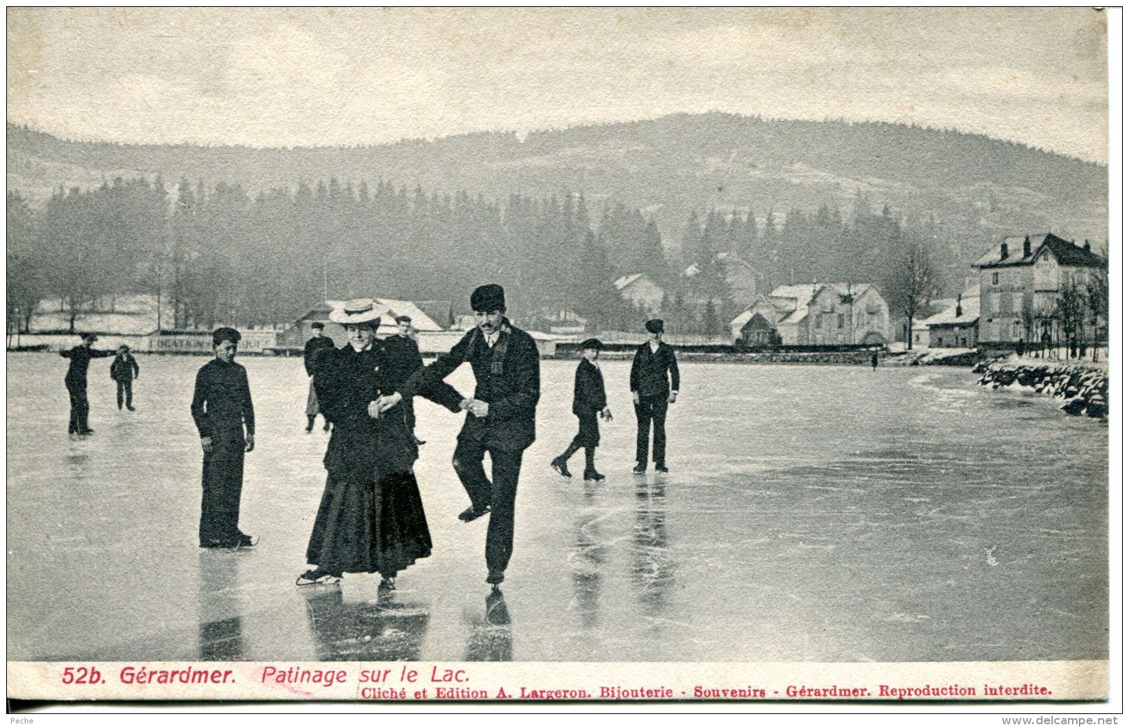 N°33160 -cpa Gérardmer -patinage Sur Le Lac- - Patinaje Artístico