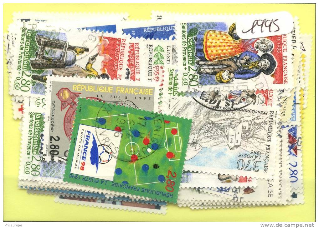 France  Années Completes (o) 1995 (65 Timbres) - 1990-1999