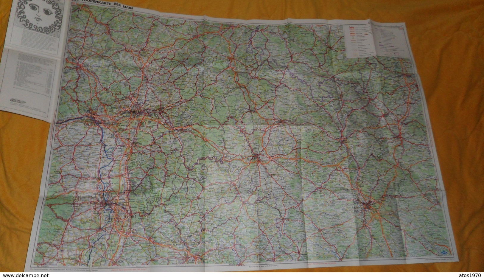 CARTE DER MAIN TOURENKARTE 1:300000 / 1.- AUFLAGE 1970/71. / ALLEMAGNE / DER MAIN 1324. - Roadmaps