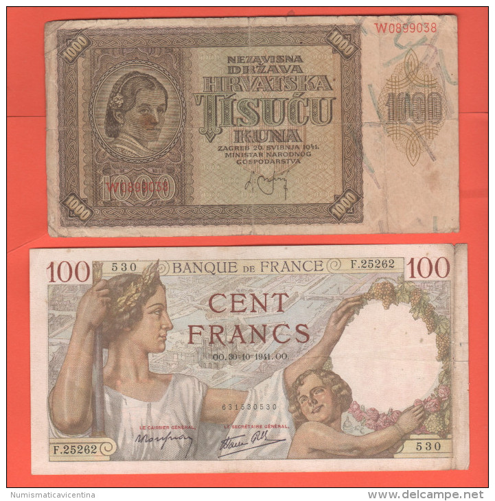 War Currency Croatia Hrvatska & France Francia - Altri – Europa