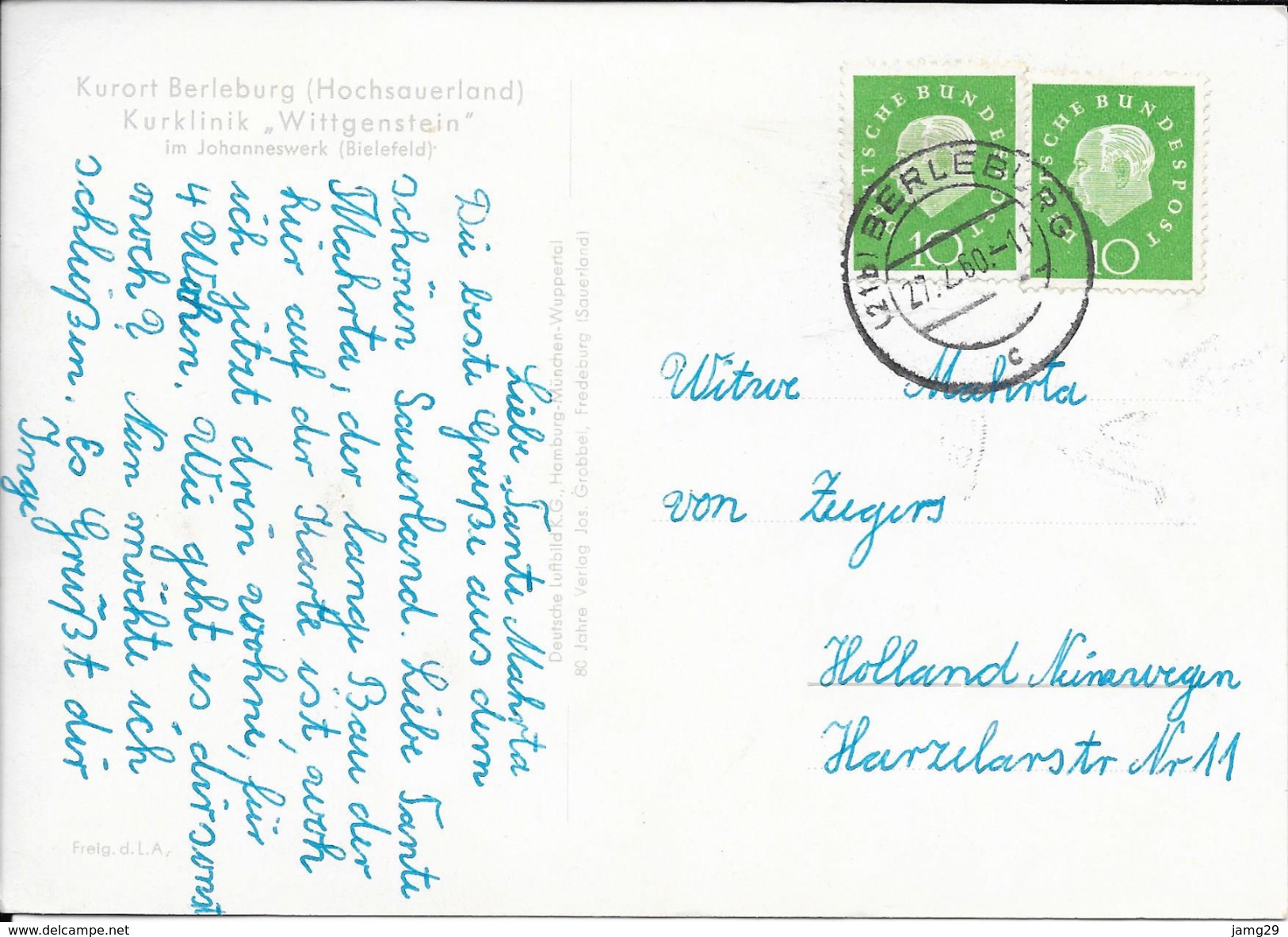 Duitsland/Deutschland, Berleburg, Kurklinik "Wittgenstein", 1960 - Bad Berleburg